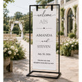 Wedding Welcome Sign Custom Banner Wedding Entrance Decor Personalized Ceremony & Reception Sign Anniversary Backdrop Signage.