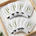 Personalized Floral Wedding Can Coolers, Custom Wildflower Wedding Favors, Rustic Bridal Shower Drink Sleeves, Guest Favor Gift