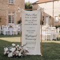 Pick a Seat Not a Side Wedding Sign, Custom Linen Unplugged Wedding Banner, Wedding Seating Fabric Decor for Reception, Ceremony, Entrance