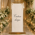 Custom Wedding Fabric Sign, Personalized Hanging Linen Banner, Your Design Wedding Signage, Reception Decor