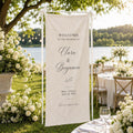 Personalized Wedding Welcome Linen Tapestry Banner