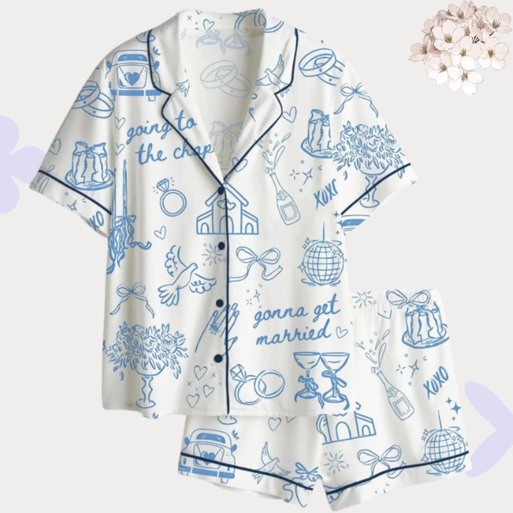 Bridal Toile Pajamas – Bachelorette Party Gift - Bridesmaid Proposal Gift, Bride to Be Sleepwear