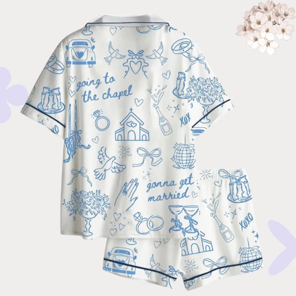 Bridal Toile Pajamas – Bachelorette Party Gift - Bridesmaid Proposal Gift, Bride to Be Sleepwear