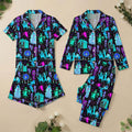 Haunted Mansion Matching Pajamas, Hitchhiking Ghosts Short Pajama, Halloween Ghosts Sleepwear, Spooky Disney Wear, Disney Trip