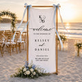 Custom Wedding Welcome Sign, Vertical Wedding Sign with Names for Reception, Wedding Decor, Rehearsal Dinner, Engagement Party Banner