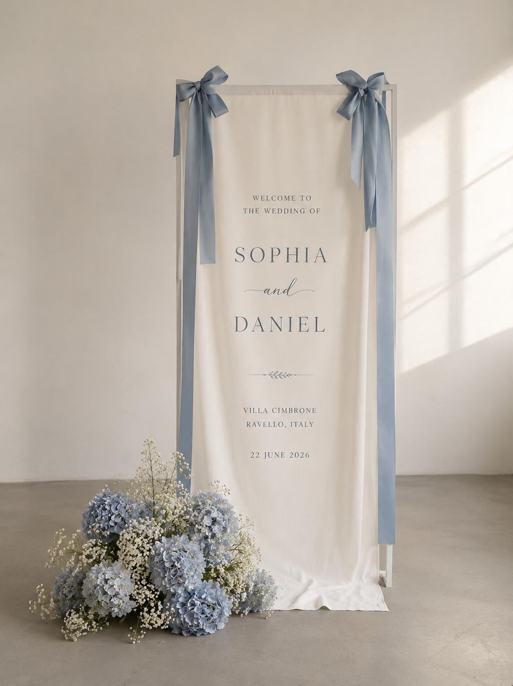 Elegant Wedding Welcome Sign, Personalized Reception Decor, Modern Wedding Entrance Display