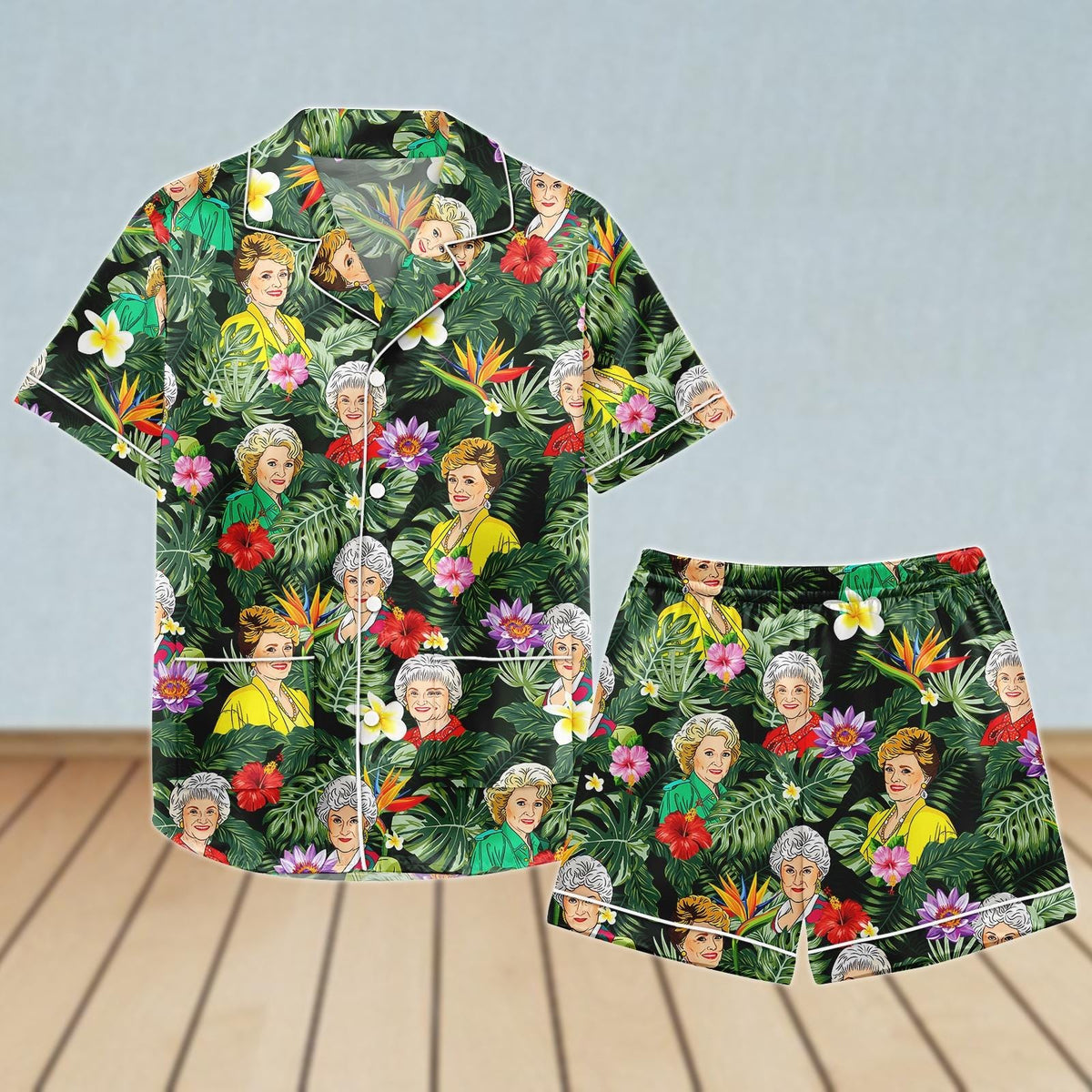Golden Girl Satin Pajamas Set, Stay Golden Pajamas Women, 80s Tv Sitcom Pajamas Short, The Golden Girls Matching Pjs, Movie Lover Gift