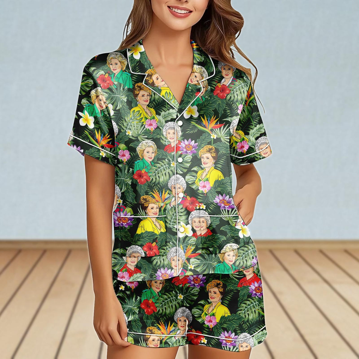 Golden Girl Satin Pajamas Set, Stay Golden Pajamas Women, 80s Tv Sitcom Pajamas Short, The Golden Girls Matching Pjs, Movie Lover Gift