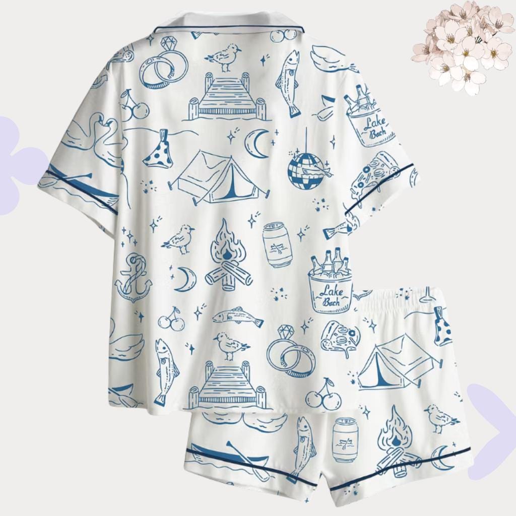 Lake Bachelorette Pajamas – Matching Bride and Bridesmaid PJs – Lake Bach Weekend Party Favors