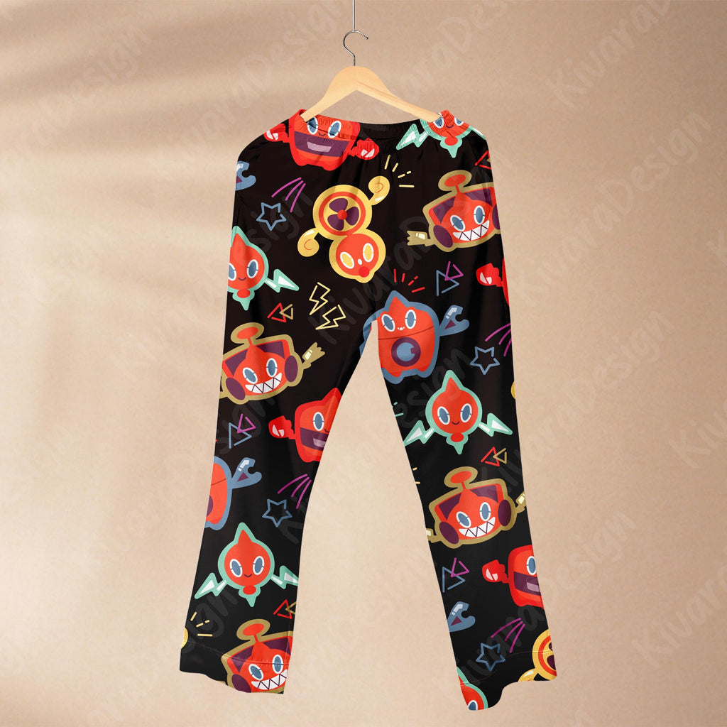 Rotom Pajama Set- Full Form Collection Anime Polyester Manga Sleepwear Set