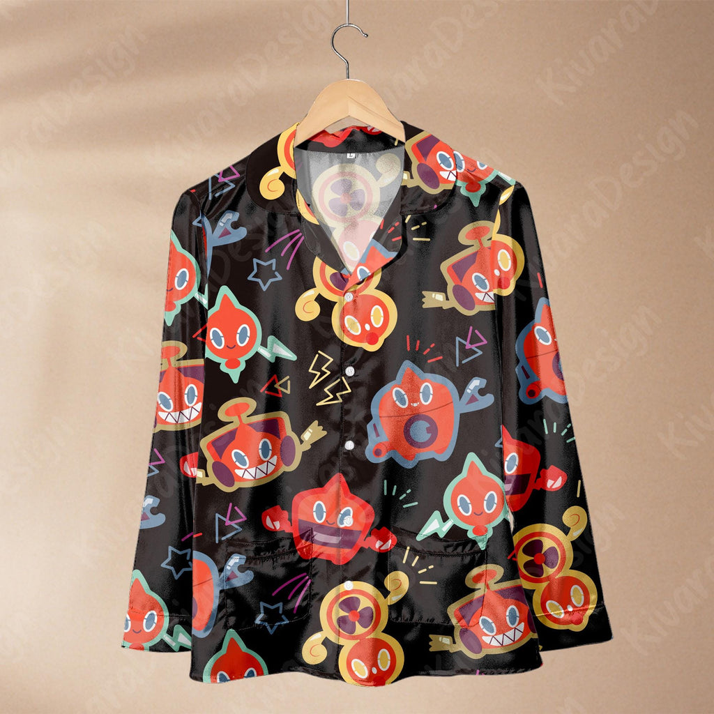 Rotom Pajama Set- Full Form Collection Anime Polyester Manga Sleepwear Set