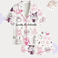 Halloween Bride Pajamas – Spooky Bride To Be Pj Set – Horror Bachelorette Party Sleepwear