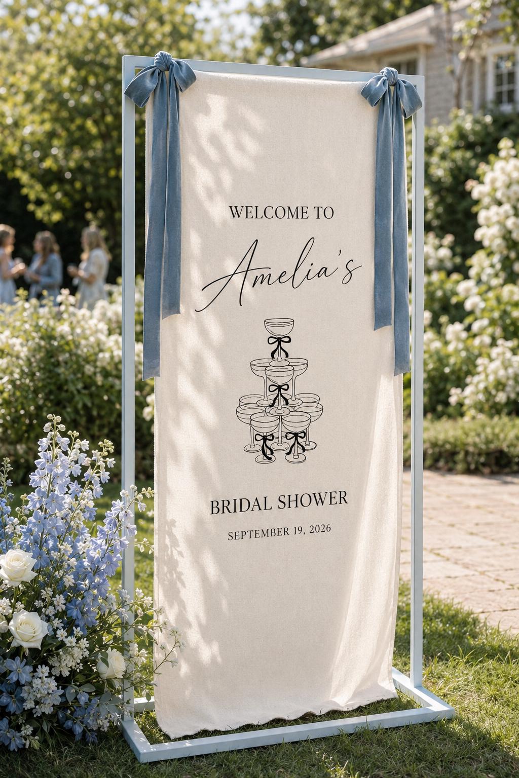 Fabric Wedding Welcome Sign, Personalized Linen Ceremony Banner, Cotton Custom Reception Decor