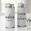 Custom Wedding Slim Can Coolers Personalized Wedding Favors for Skinny Cans Hard Seltzer Wedding Guest Gifts
