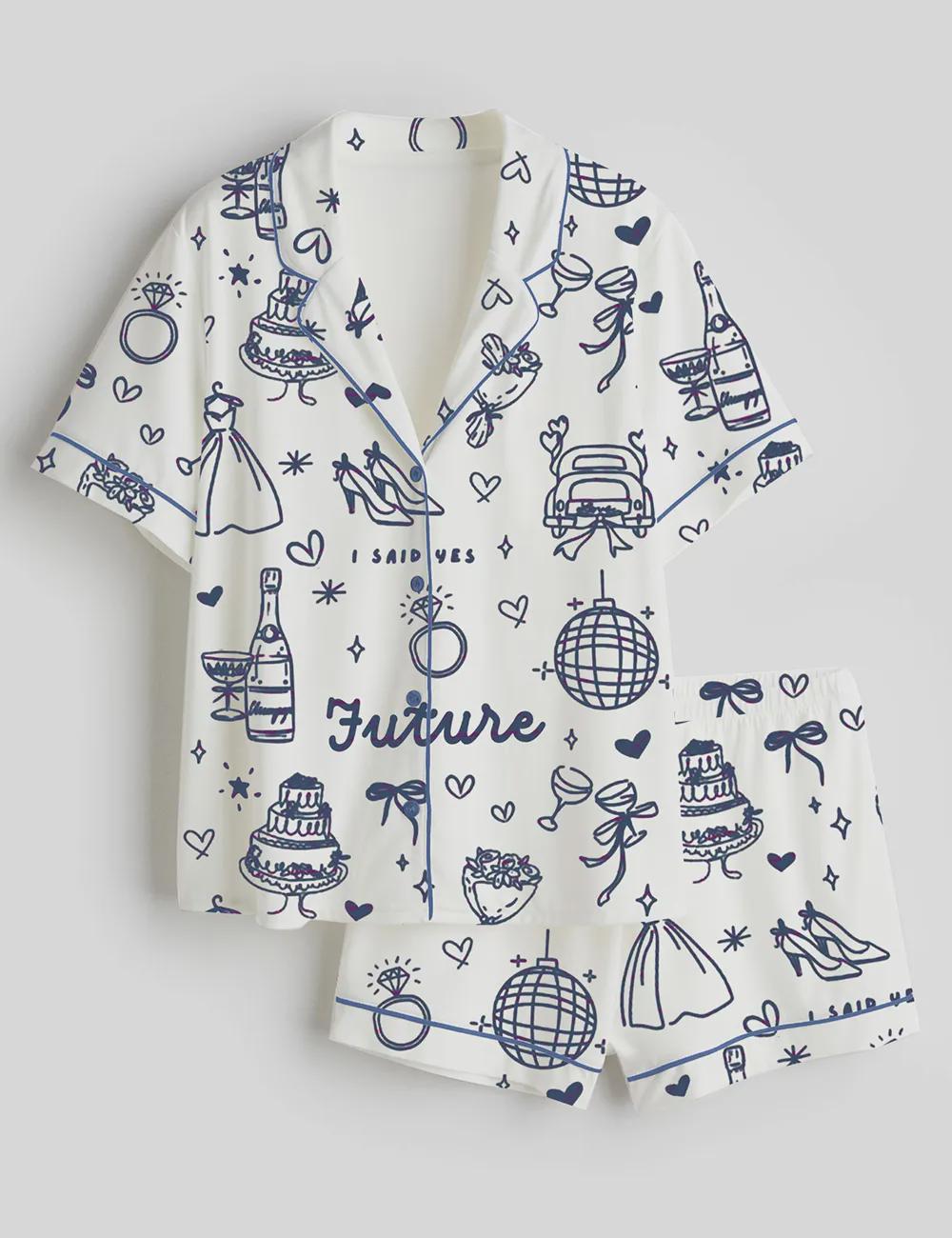 Bridal Pajamas Set – Future Mrs PJS – Bachelorette Party, Bride To Be Sleepwear, Engagement Gift