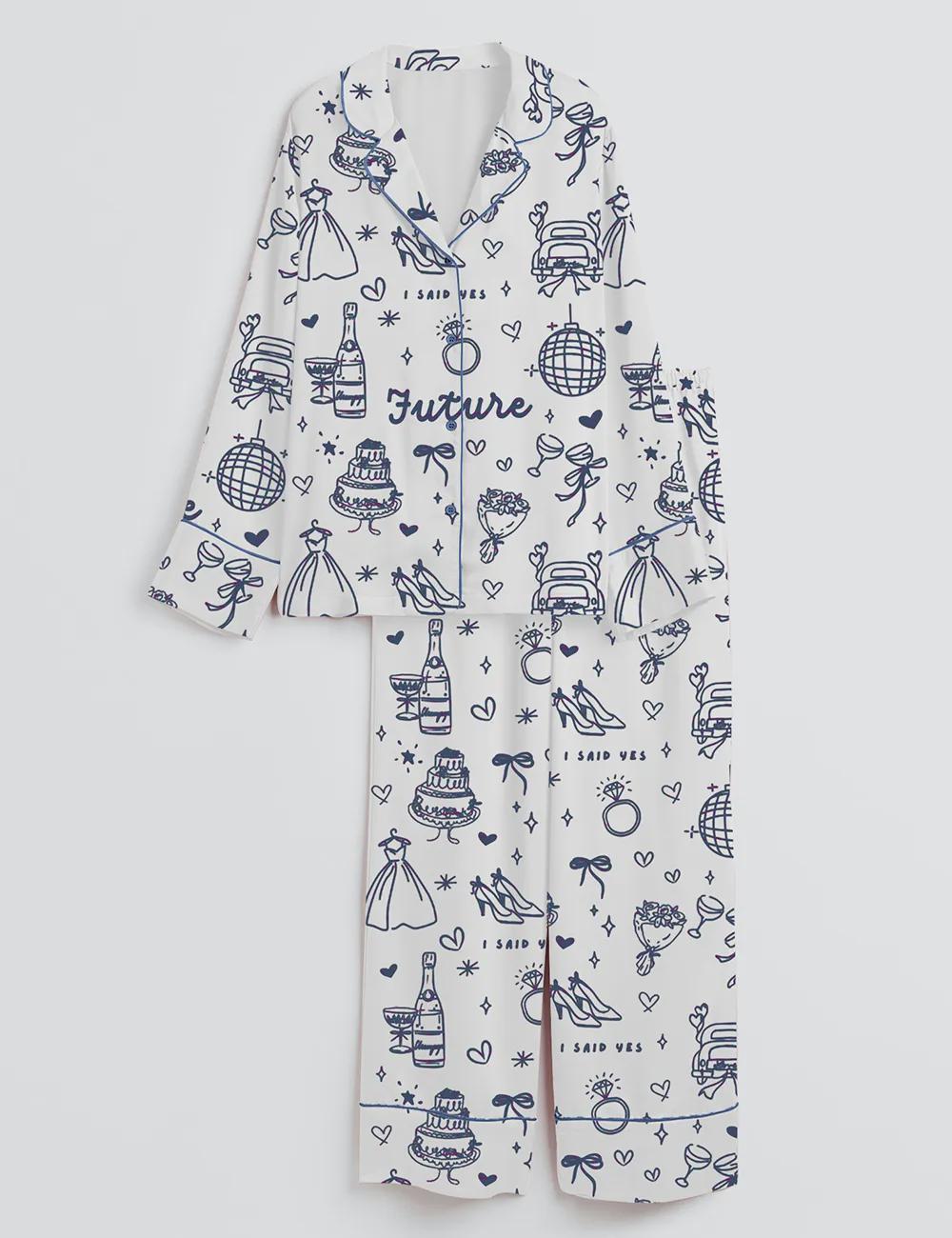 Bridal Pajamas Set – Future Mrs PJS – Bachelorette Party, Bride To Be Sleepwear, Engagement Gift