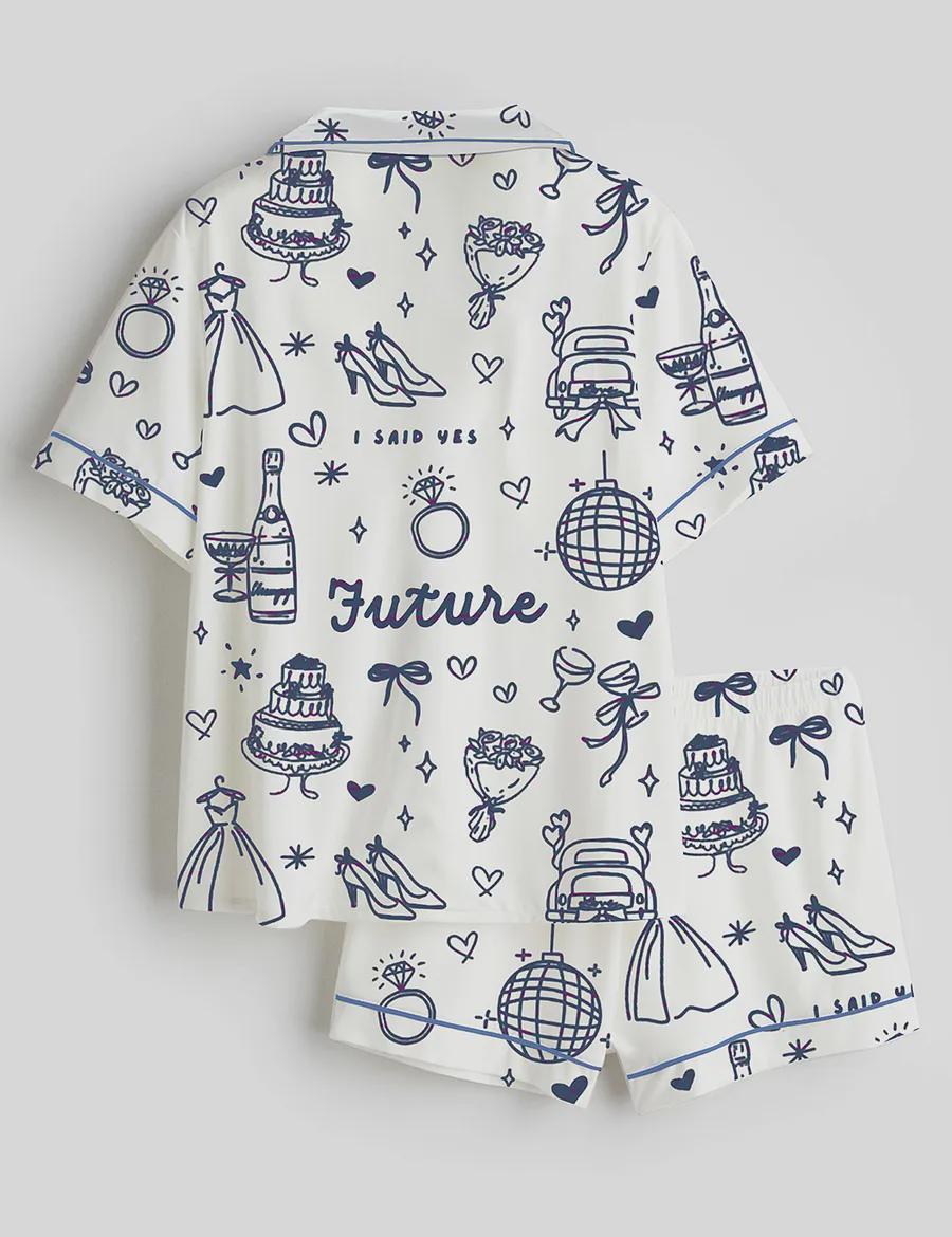Bridal Pajamas Set – Future Mrs PJS – Bachelorette Party, Bride To Be Sleepwear, Engagement Gift