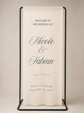 Linen Wedding Welcome Sign | Custom Fabric Banner