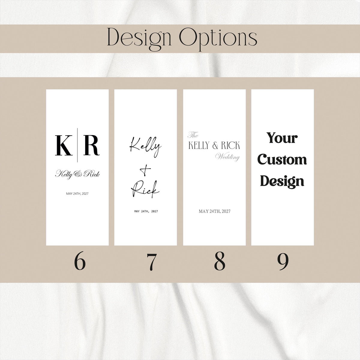 Personalized Fabric Wedding Welcome Sign, Custom Names Date Banner, Elegant Ceremony Decor
