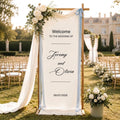 Personalized Wedding Welcome Sign Rustic Wedding Backdrop Banner Bridal Shower Decor Custom Wedding Banner Ceremony Decor