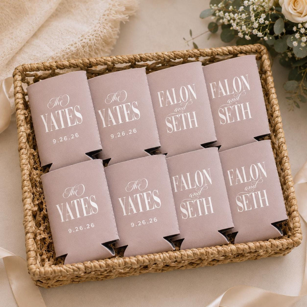 Wedding Can Cooler Custom Wedding Favor Can Coolers, Personalized Can Holders, Personalized Beer Huggers, Can Coolers, Wedding favors