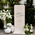 Personalized Wedding Banner, Elegant Neutral Ceremony Reception Decoration