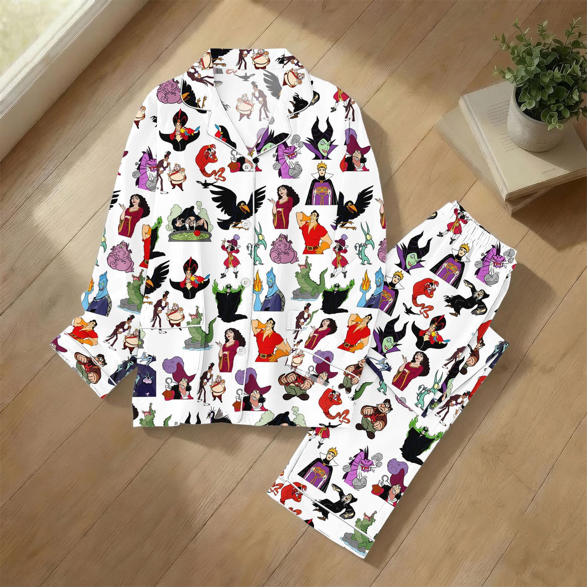 Disney Villains Pajamas, Disney Maleficent Sleepwear, Cruella Loungewear, Matching Family Pjs, Halloween Sleep, Gift For Mom