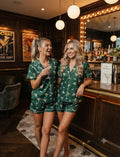 Cocktail Pajamas – Dirty Martini Pajamas Olive Green Sleepwear – Bridesmaid Pajama Set Girls Trip pjs