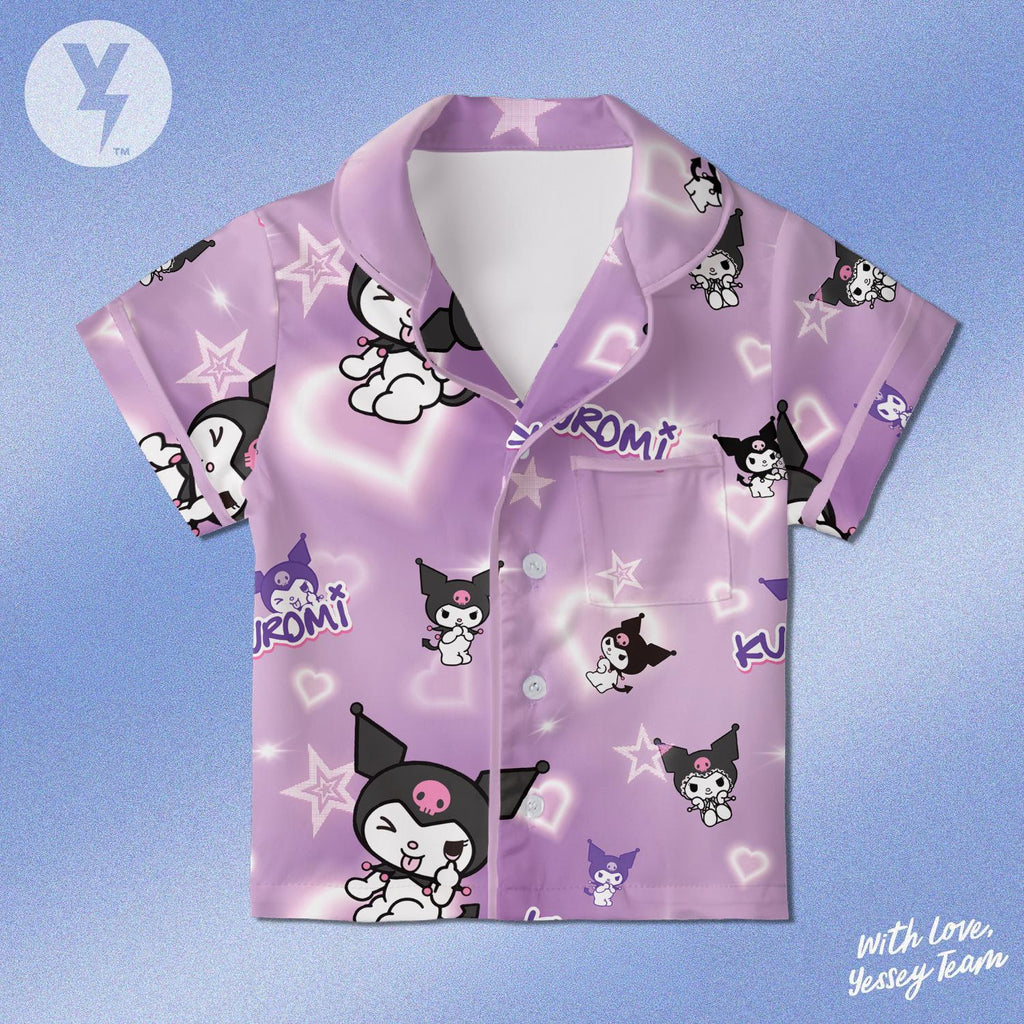 White Little Bunny Satin Pajamas Set, Black Hooded Bunny Sleepwear, Cute Birthday Gift, Halloween Christmas Gift Shirt