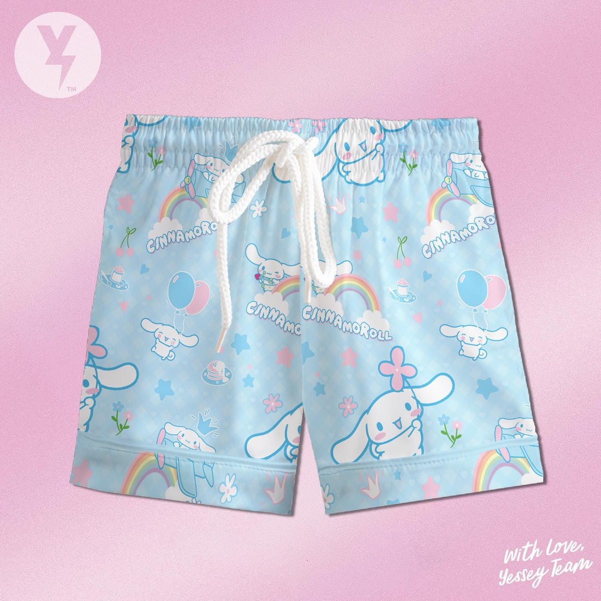 Little Fluffy Puppy Satin Pajamas Set, Japan Kawaii Sleepwear, Japan Character Shirt, Family Matching Pajamas shirt