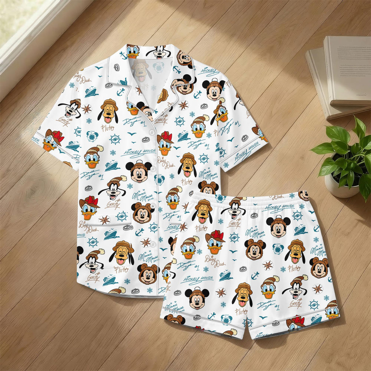 Mickey and Friends Alaska Pajamas, Disney Cruise Alaska Sleepwear, Character Lounge Pjs Gift For Her, Holiday Pajama Gift For Her