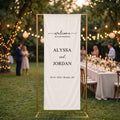 Custom Fabric Welcome Wedding Sign, Personalized Linen Wedding Welcome Sign, Linen Wedding Banner, Wedding Decor, Engagement Party Sign