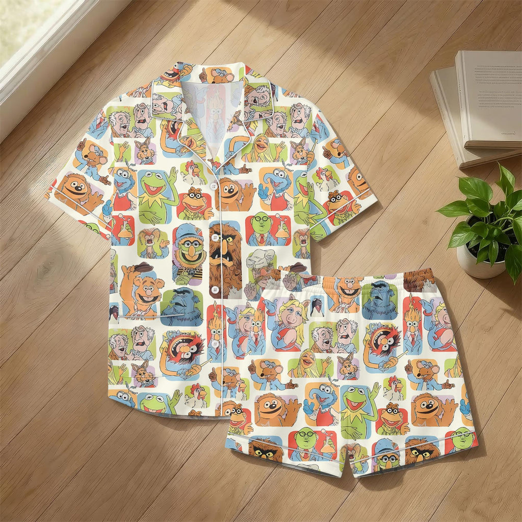 The Muppets Matching Pajamas, Classic TV Show Characters Sleepwear, Kermit Miss Piggy PJs, Cozy Loungewear, Holiday Pjs, Gift For Her