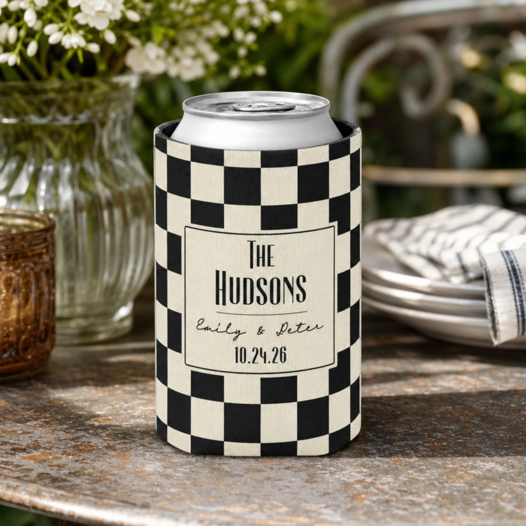 Personalized Wedding Can Coolers, Custom Monogrammed Can Coolers, Custom Can Coolers, Custom Wedding Favors, Party Favors (CZ544)