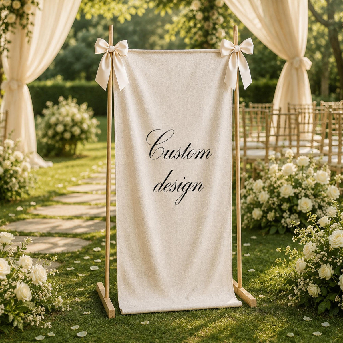 Custom Linen Fabric Banner, Custom design banner, Custom Linen Sign, Custom Linen Banner, Baby Shower Banner , Bridal Shower Party Decor