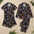 Mickey Mouse Halloween Pajamas, Disney Halloween Pajama Shorts, Disney Character Sleepwear, Spooky Disney PJs, Fall Lounge Wear