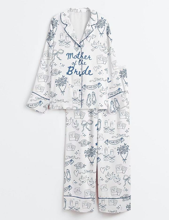 Mother Of The Bride 2026 Pajamas, Going To The Chapel Short Sleeve Satin Pjs, Bridal Party Wedding Sleepwear, Silky Mom Getting Ready Gift