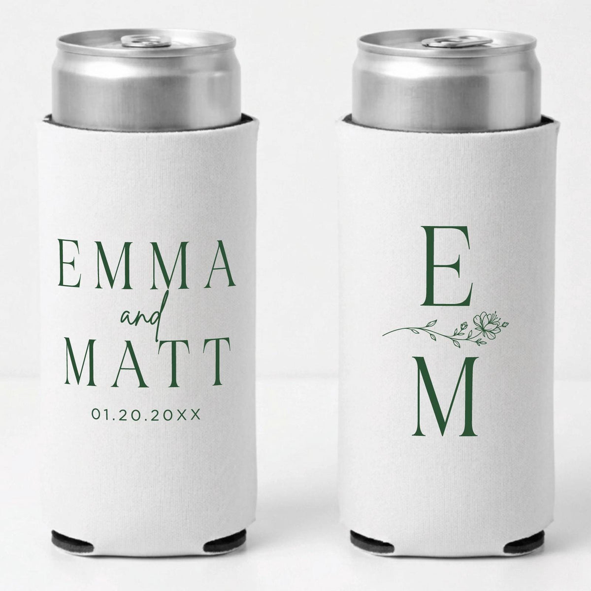 Custom Wedding Slim Can Coolers, Personalized Wedding Favors, Wedding Guest Gifts, Custom Slim Can Favors, Personalized Wedding Party