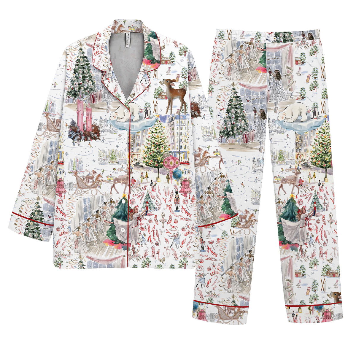 Christmas Pajamas Set – Nutcracker Winter Wonderland Pjs – Xmas Gift For Her, Bridal Party Pajamas