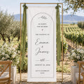 Custom Fabric Wedding Welcome Sign, Modern Linen Wedding Sign, Wedding Banner, Personalised Wedding Decor, Engagement Party Sign, Reception