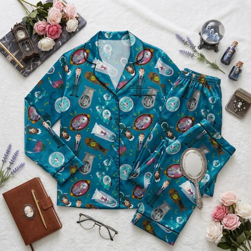 Disney Haunted Mansion Character Pajamas, Ghostly Friends Nightwear, Spooky Manor Sleep Set, Halloween Bedtime Outfit For Fans