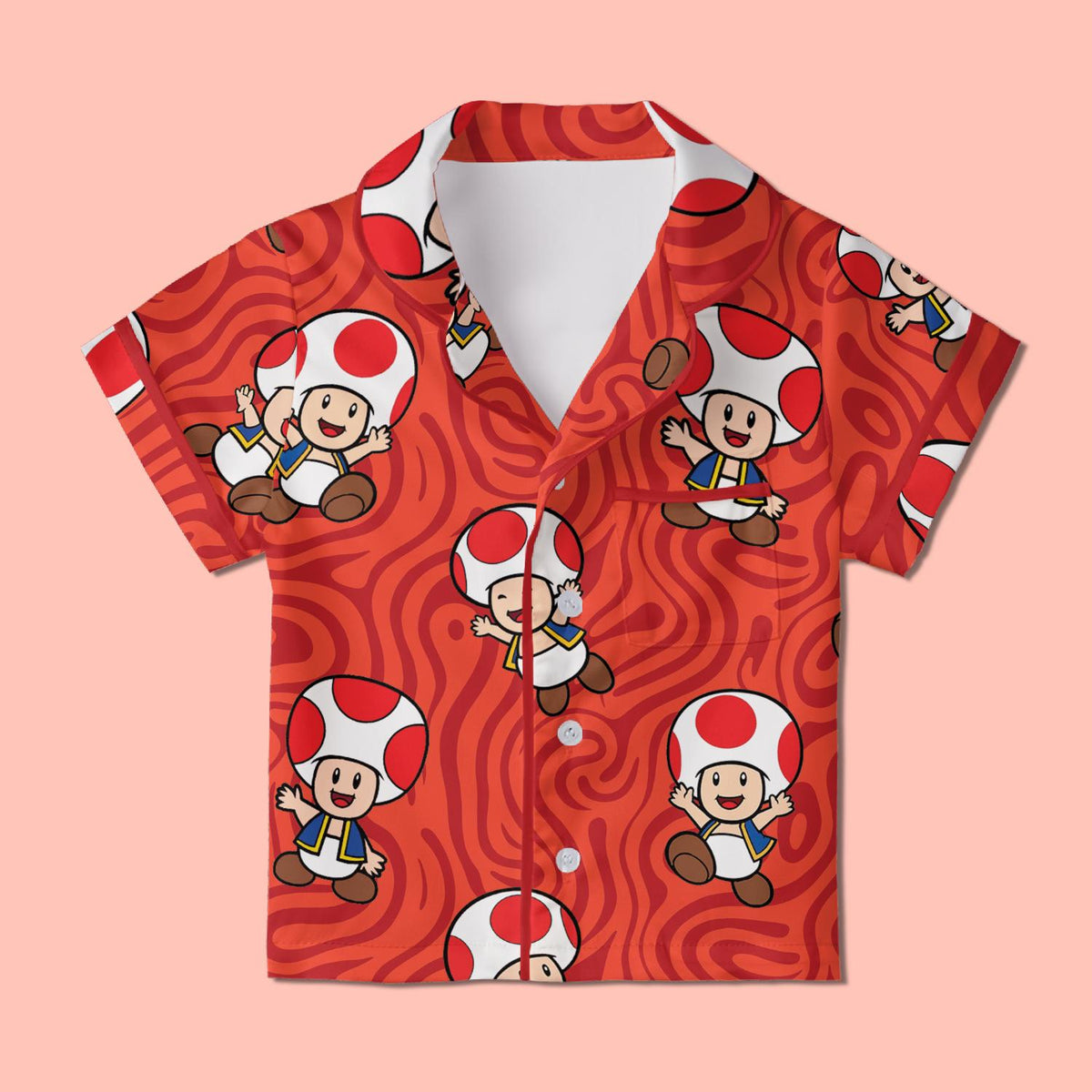 Toad Pajamas Satin, Super Mario World Pajamas, Super Nintendo World Vacation Pajamas For Kid, Birthday Gift, Kids Weekend Pajamas