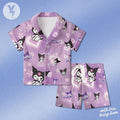 White Little Bunny Satin Pajamas Set, Black Hooded Bunny Sleepwear, Cute Birthday Gift, Halloween Christmas Gift Shirt
