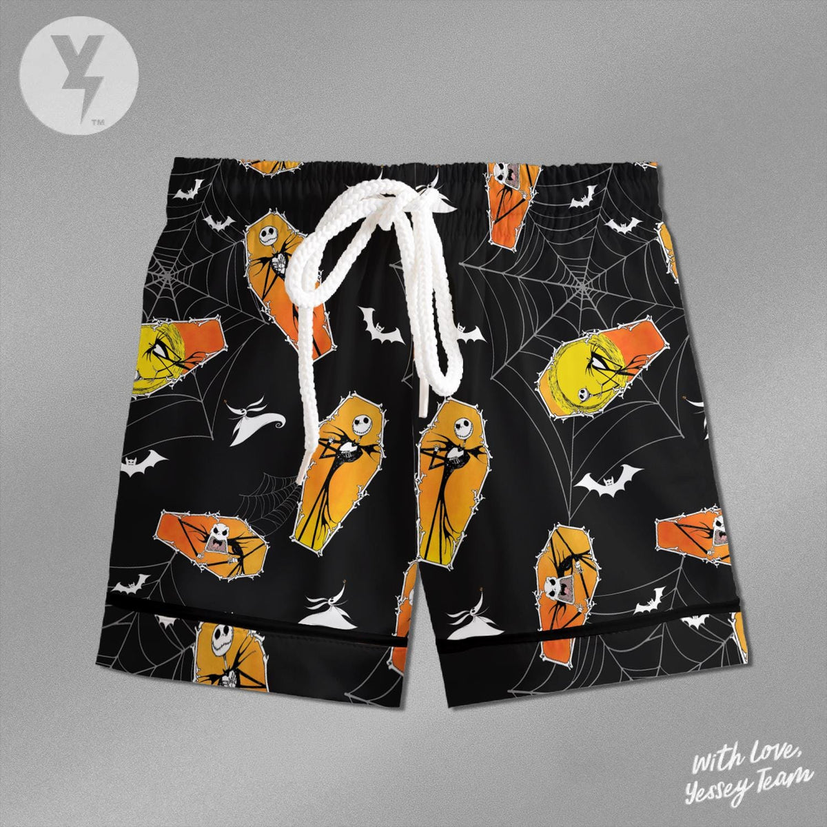 Jack Skellington Coffin Pajamas Satin, Disney The Nightmare Before, Jack Skellington Sleepwear, Nightmare before Christmas Family Matching
