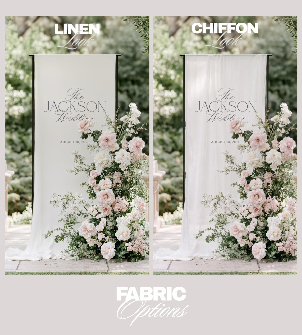 Fabric Wedding Sign - Personalized Wedding Banner - Modern Engagement Party Decor - Fabric Welcome Sign - Custom Linen Banner