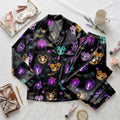 Mickey Mouse Lights Up Halloween Nights, Disney Character Pajamas, Neon Inspired Sleepwear, Spooky Season Night Outfit