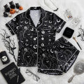 Jack Skellington Halloween Pajama Set, Disney Nightmare Before Christmas Sleepwear, Pumpkin King Button Pajamas, Spooky Family Loungewear