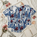 Swing Into Bed With Spiderman Pajamas, Superhero Cartoon Sleepwear Set, Comic Inspired Button Pajamas, Everyday Loungewear Gift