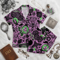 Uncover A Purple Mystery Inside Disney Haunted Mansion, Ghostly Character Pajamas, Elegant Spooky Nightwear, Halloween Sleepwear For Fans