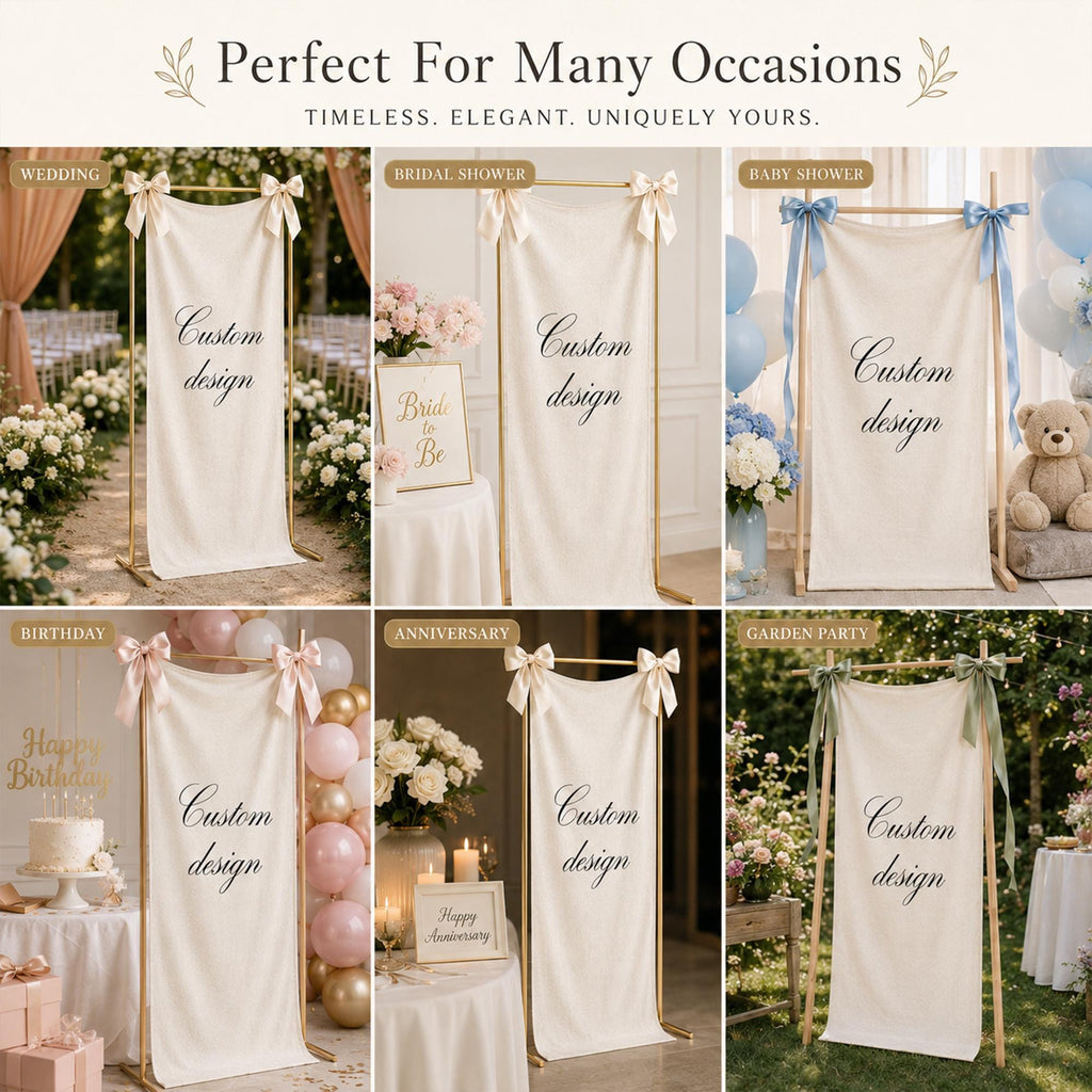 Custom Linen Fabric Banner, Custom design banner, Custom Linen Sign, Custom Linen Banner, Baby Shower Banner , Bridal Shower Party Decor